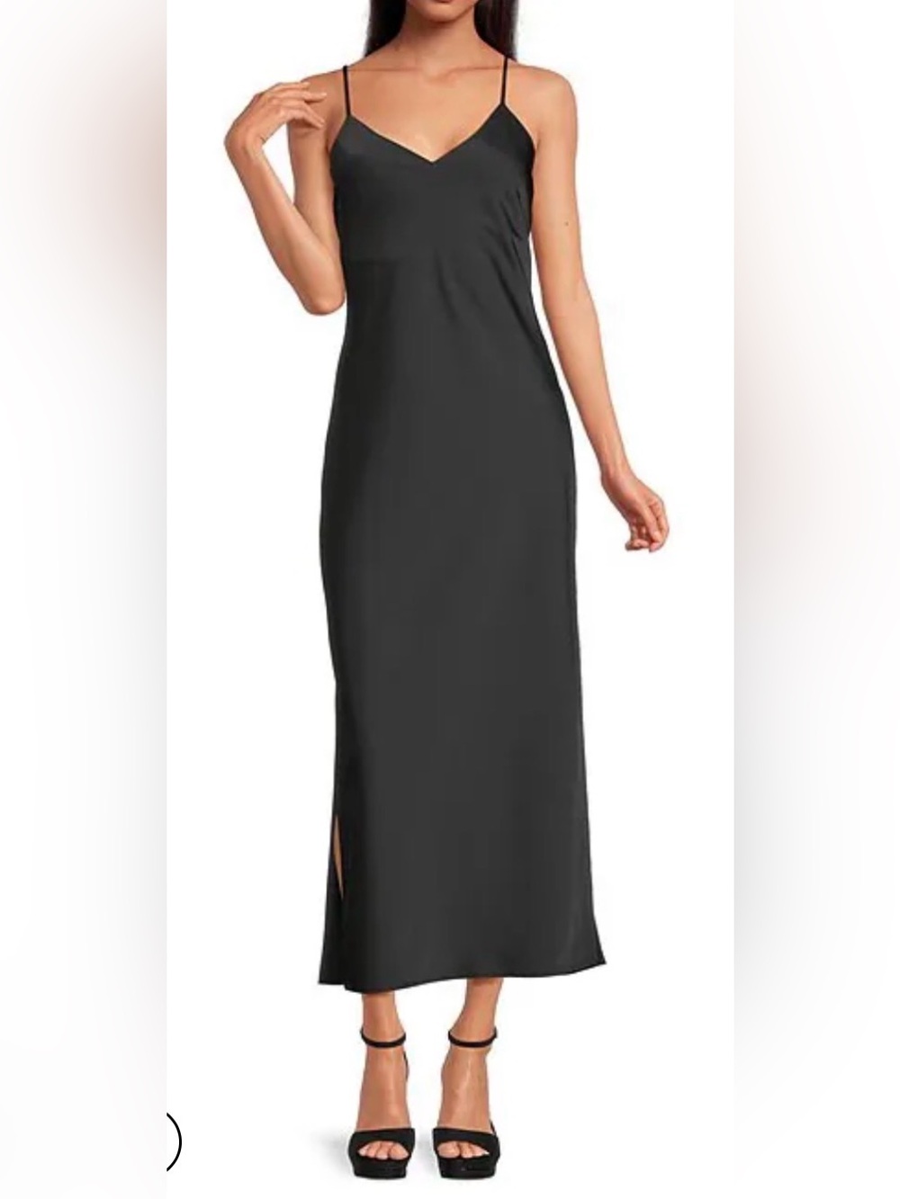 Gianni Bini Black Spaghetti-Strap Maxi Dress